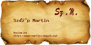 Szép Martin névjegykártya